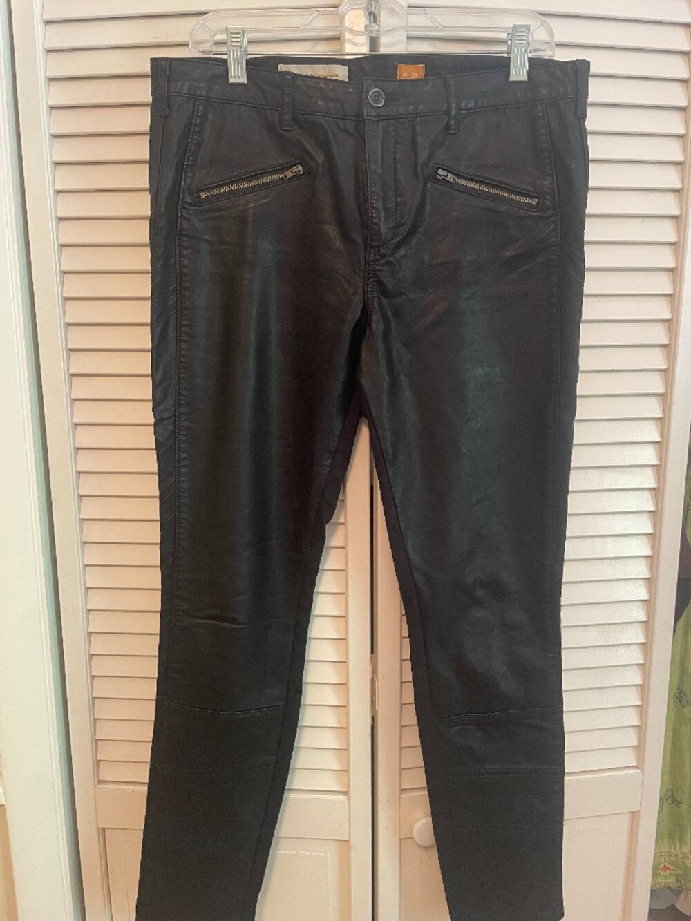 Faux leather pants